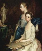 Thomas Gainsborough The Artist Daughters, Molly and Peggy Spain oil painting artist